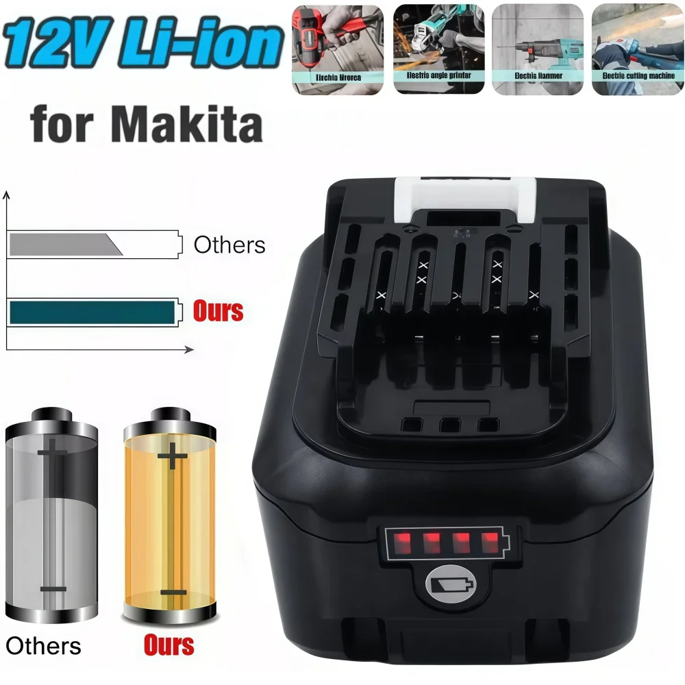

4000mAh 6000mAh For Makita BL1021B BL1041B BL1015B BL1020B BL1040B Rechargeable Battery Power Tools Replaceable Battery
