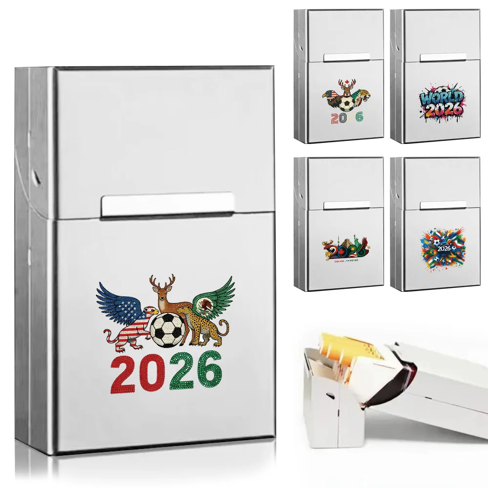 

Slim Metal Cigarette Box Waterproof & Crush-Resistant Tobacco Storage Case With Magnetic Closure World 2026 Pattern