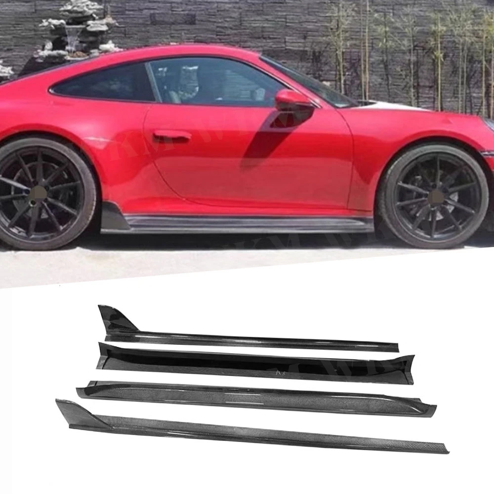 

Carbon Fiber For Porsche 911 992 2019+ Side Skirts Bumper Spoiler Side Bumper Extensions Car Accessories