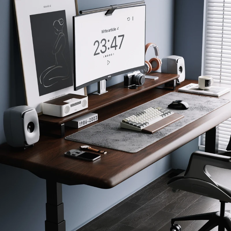 

Intelligent adjustable lifting desk, e-sports , solid wood electric lifting, computer table, home study