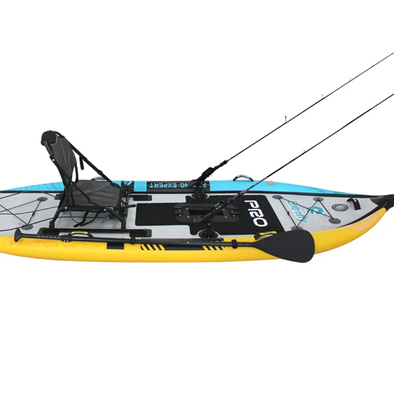

4m Single-Seat Inflatable Pedal Kayak, PVC Hull Eco-Friendly Touring Boat