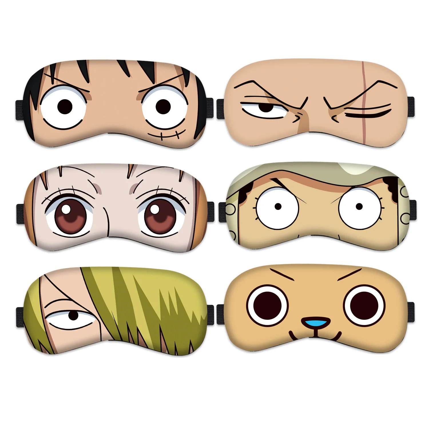 One Piece Roronoa Zoro Robin Eye Mask Cartoon Peripherals Hot and Cold Eye Mask Luffy Nami Sleep Eye Mask Holiday Gift Toys