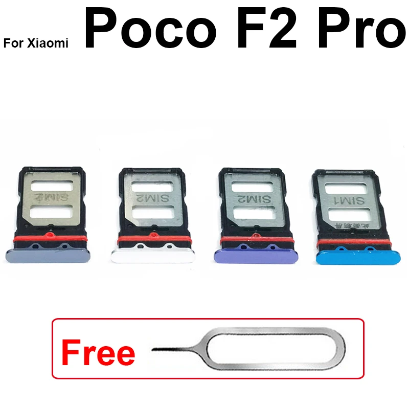 Vassoio Porta SIM Originale Per Xiaomi Poco F2 Pro, Con Pin Di Estrazione, Colore Blu