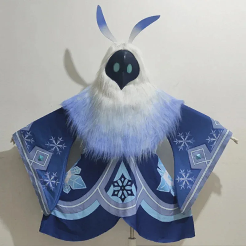 Genshin Impact Cosplay Ice Attribute Abyss Mage Costume Custom Cos Suit Props Weapon Mask Halloween Party Anime Role Play Outfit