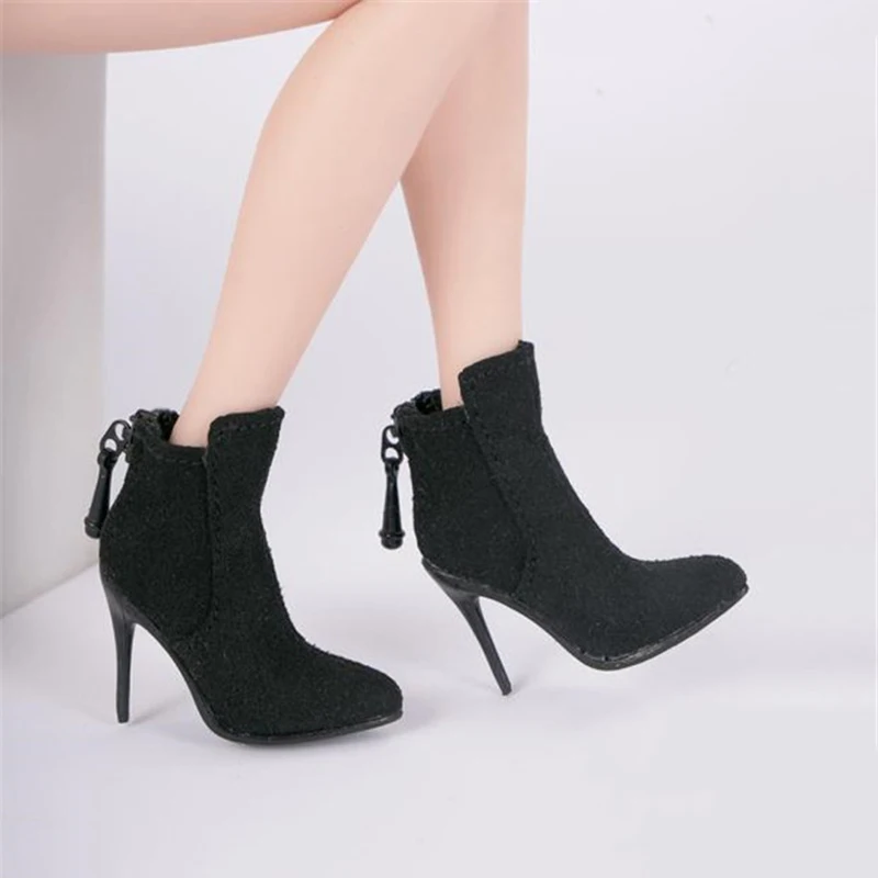 Toys Centre TCT-020 1/6 Female High-heel Boots Black Shoes Model Clothes Accessories Fit 12'' Action Figure Body Dolls for Hobby