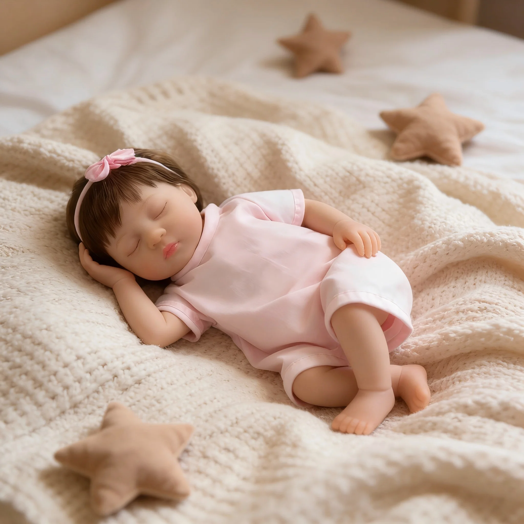 Lalki Reborn 33 cm, lalki z pełnym ciałem dla dziewczynek, idealne na prezenty świąteczne i urodzinowe (33 cm)