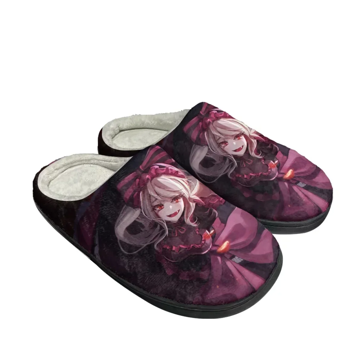 Anime Overlord Printed Women's Cotton Slippers Cartoon Non-slip Ladies Home Shoes Dropshipping Cozy Casual Female Flats Footwear