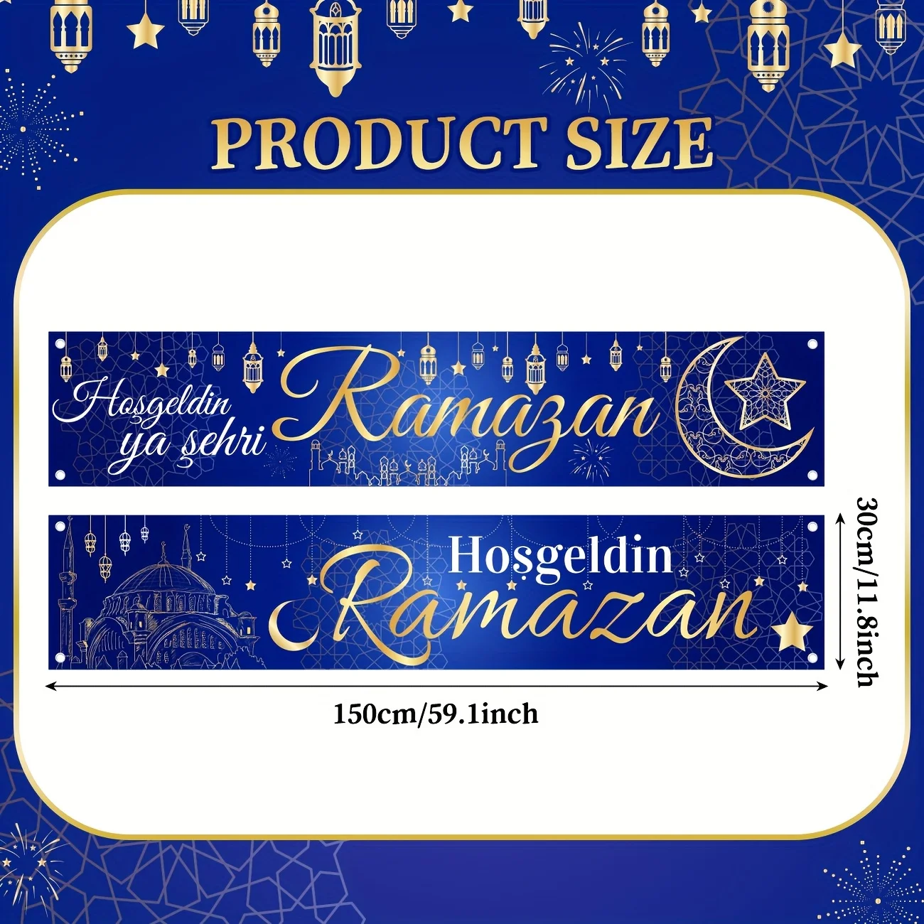 زينة عيد رمضان Hoşgedin Ramazan لافتة خارجية Hosgeldin ya Sehri Ramazan خلفية رمضان مبارك للمسلمين
