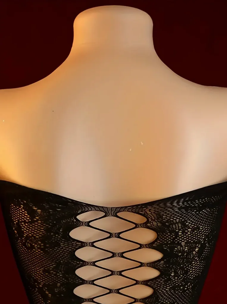 قطعة واحدة ملابس داخلية مثيرة للنساء ملابس داخلية مفتوحة المنشعب ملابس داخلية Catsuit ملابس داخلية شبكية من شبكة صيد السمك ملابس نوم مثيرة