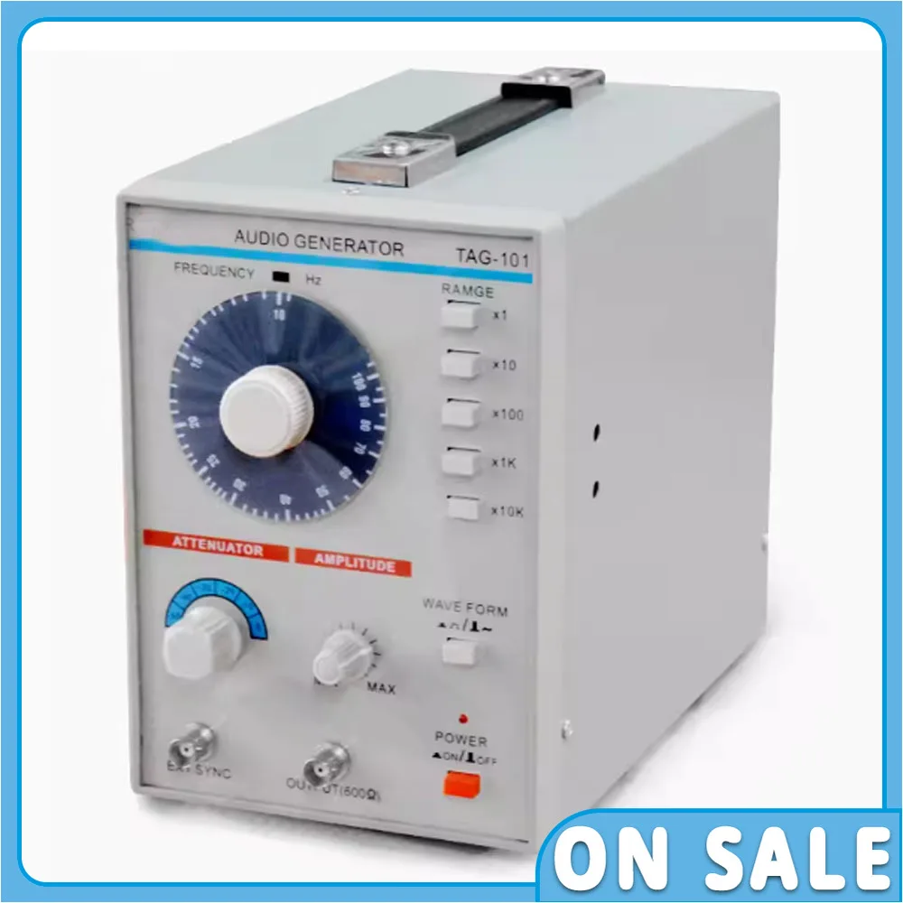 

AC 100-240V TAG-101 Low Frequency Audio Signal Generator Signal Source 10Hz-1MHz Audio Signal Source