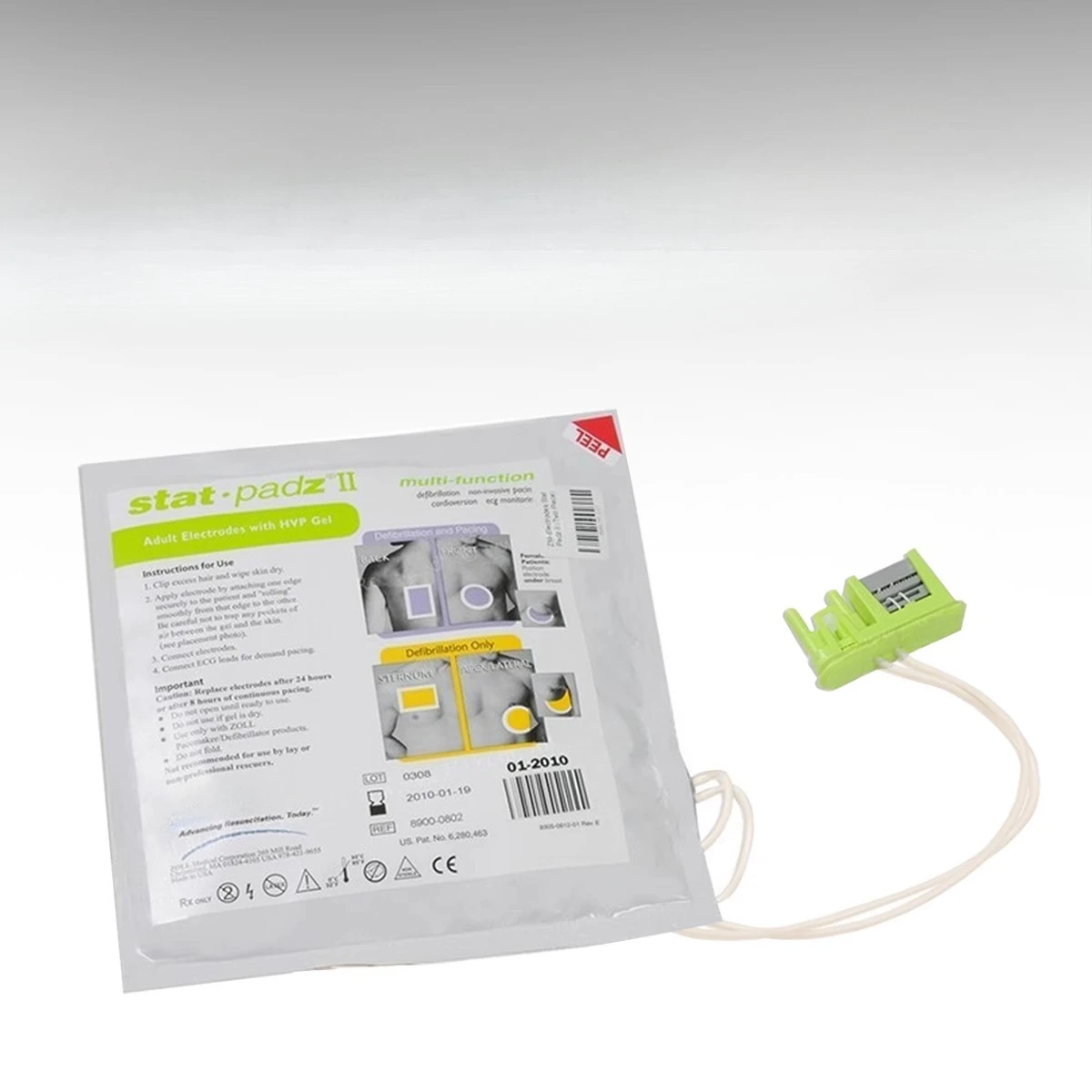 

Original ZOLLs AED PLUS Defibrillation Pads Stat-padz II 8900-0801-01