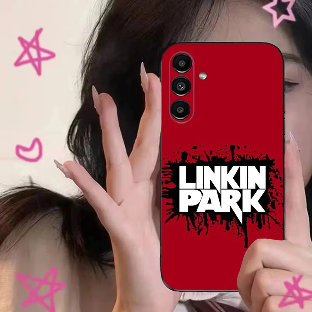 L-LinkinS Rock P-Park Capa de telefone para Samsung S24, S21, S22, S23, S30, Ultra, S20, Plus, Fe, Lite, Note, 10,9,5G Capa macia preta