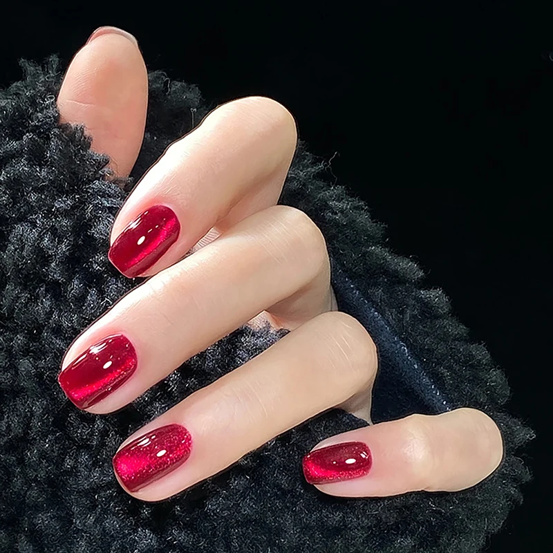 WS Herfst Winter Rode Cat Eye Gel Nagellak Nieuwe Rood Wit Dopamine Nagelwinkel Exclusieve Nagelsalon voor Reizen Vrouwen En Meisjes