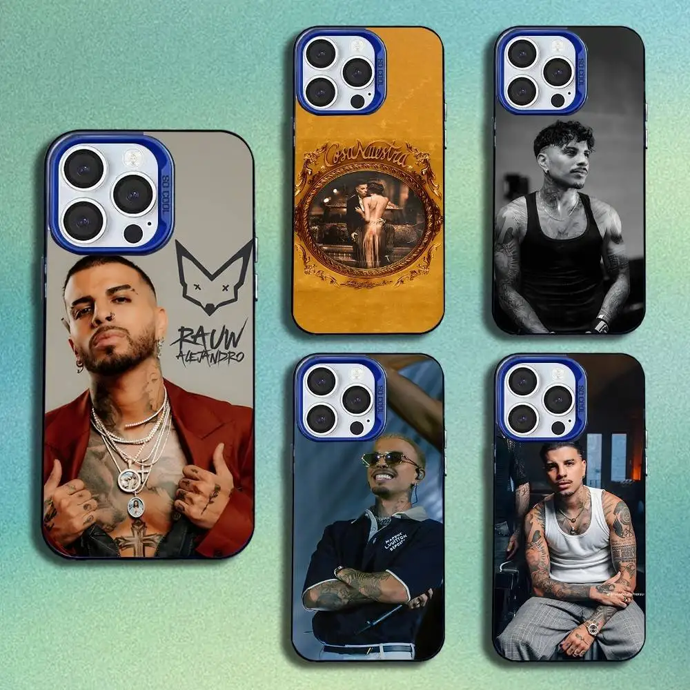 

Singer R-Rauw A-Alejandro Phone Case For iPhone 16,15,14,13,12,11,Mini,Pro,SE,MAX Blue Matte Silicone Cover