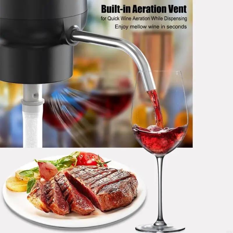 A0NC Electric Wine Aerator Dispenser Автоматическое дозатор Wine Multi -функциональный винный аэратор Home Wine Acsessount Abs