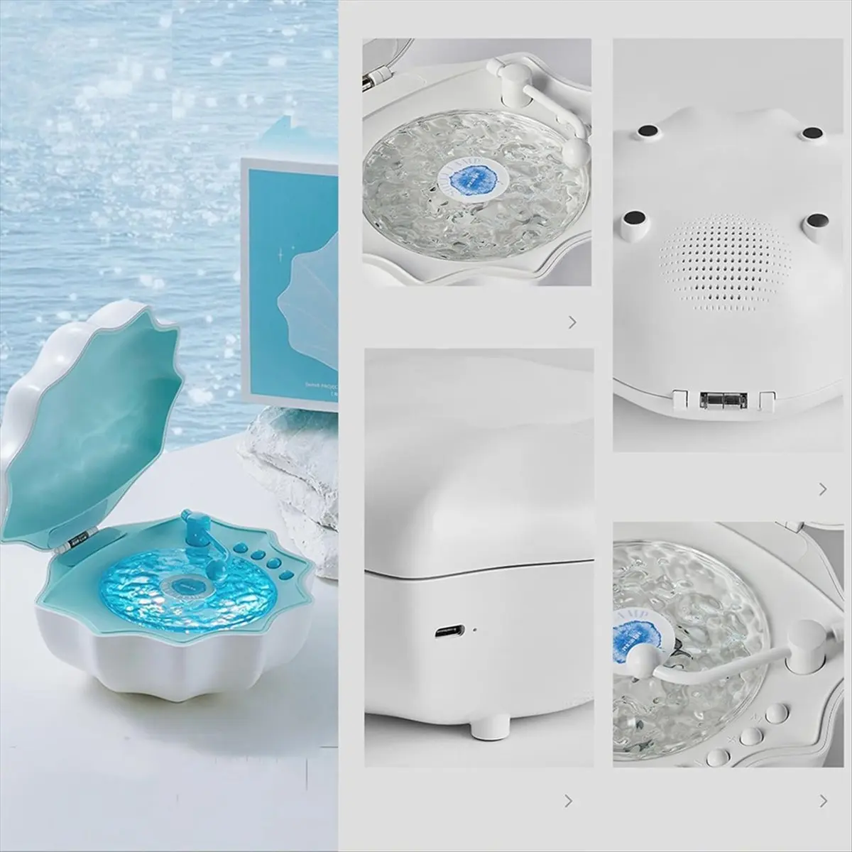 

*ONE DAY Moana Shell Speaker Shell Lamp Wireless Bluetooth Speaker Subwoofer Sleeping Desktop Ornaments Gift for Friends Blue