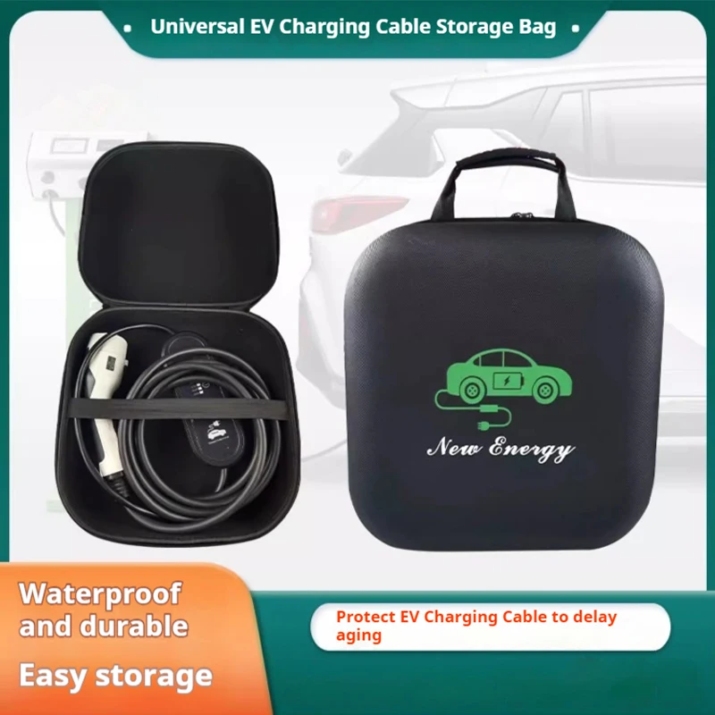 Universal Portable New Energy Travel EV Charging Cable Hard EVA Storage Case Large Capacity Electric Car Cable Carrying Bag