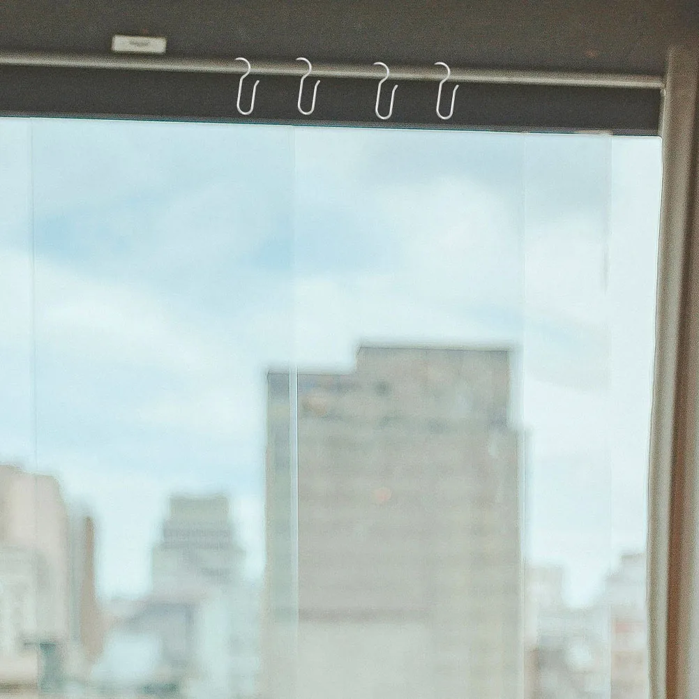 

200Pcs Metal Ceiling Curtain Hooks Decorative Drape Track Gliders for Hanging Curtains Shower Camp Awning Lighting Clamp Fixing