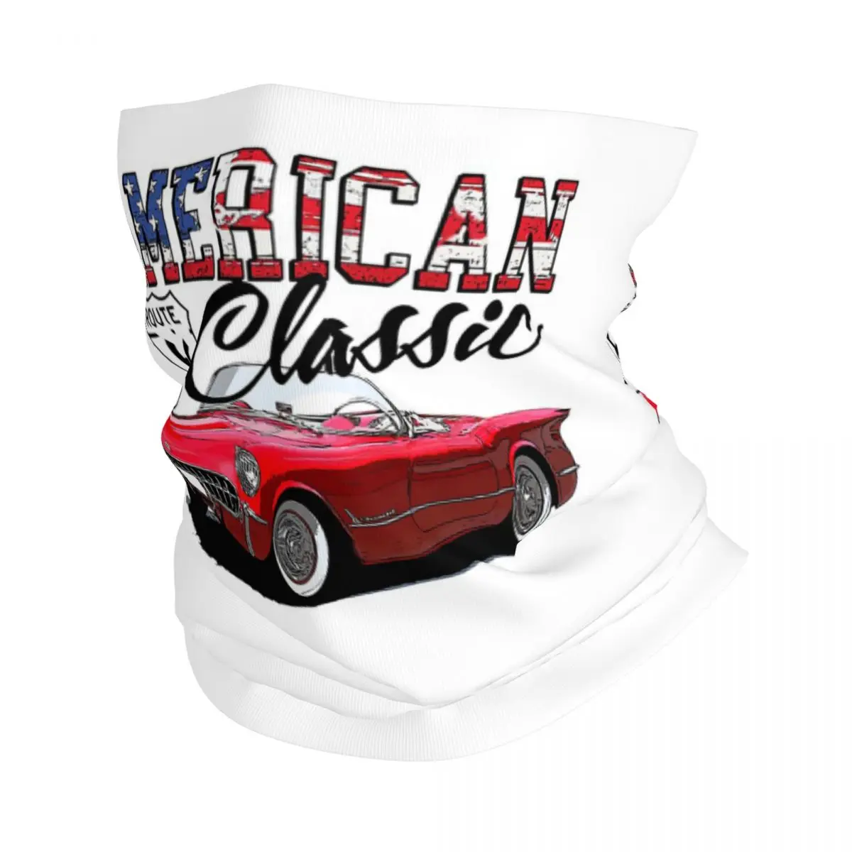 Classic Corvette Car Bandana Neck Gaiter Printed Mask Scarf Warm Cycling Scarf Running Unisex Adult Breathable