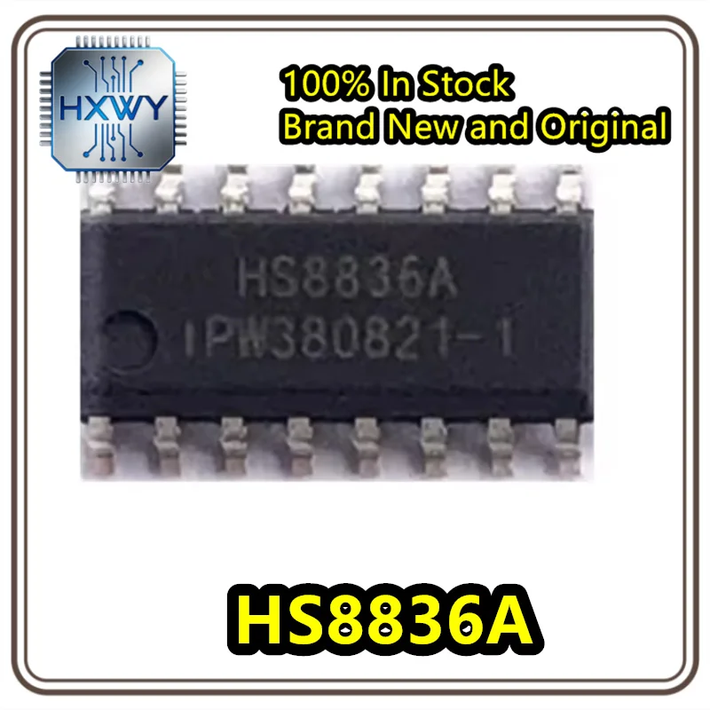 (20/100 pieces) HS8836A HS8836 SOP16 USB 2.0 High-Speed ​​4-Port HUB Controller, Brand New Original, In Stock, IC Chip