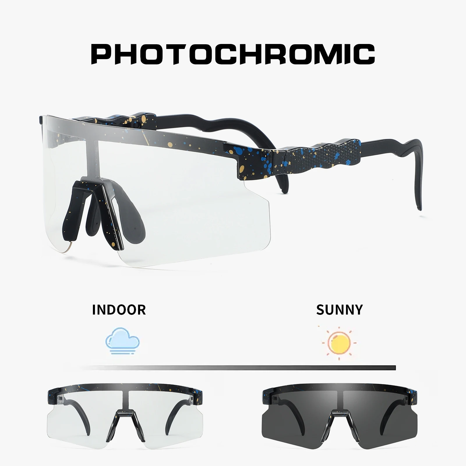 Kids Photocromic Sunglasses Children Outdoor Sport Youth Cycling Glasses Mtb Bike Bicycle Goggles Boys Girls UV400 Eyewear