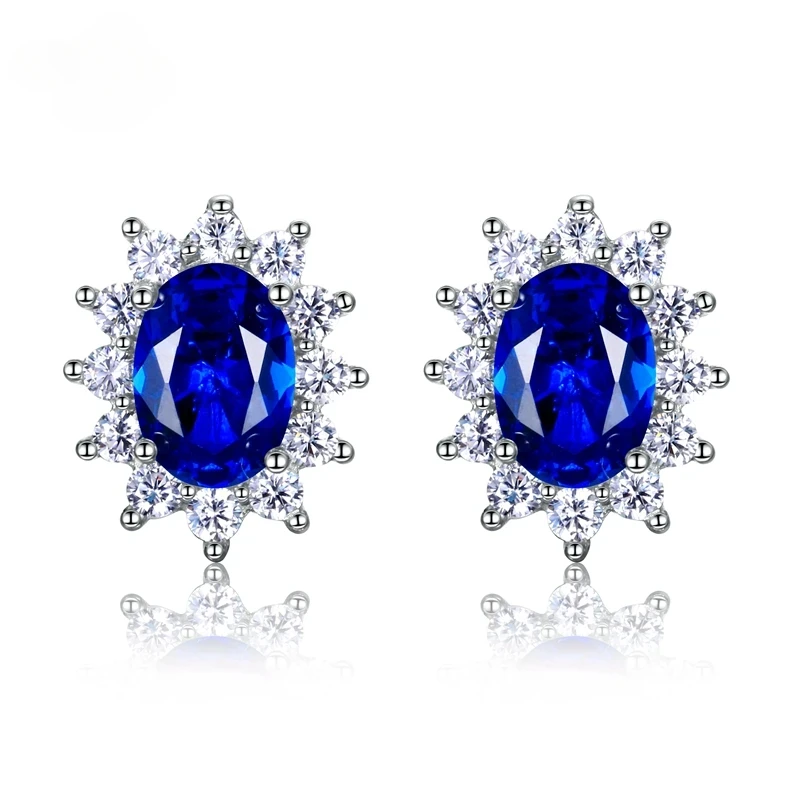 

Classic S925 Earrings Black Round Zirconia Stud Earring For Women Fashion Simple Wedding Silver Boutique Ear Jewelry