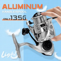 ZUKIBO New Fishing Reel, Max Drag 4KG Right/left Inter-Changeable Handle Spinning Reel Gear 5.2:1 Ratio High Speed Fishing Reel