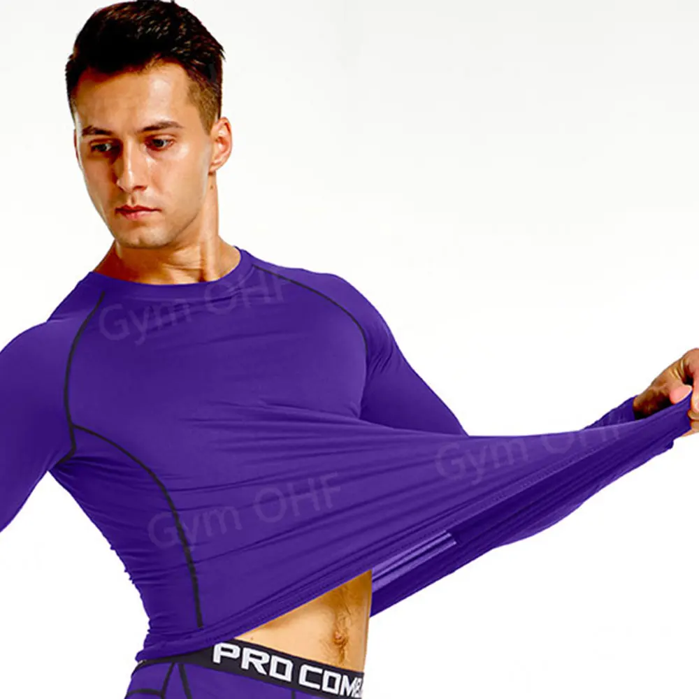 Rash guard Kompression shemd Boxen Laufen Trikots Yoga Fitness MMA Männer T-Shirts Bjj Strumpfhosen Muay Thai Gym Sport Marke Kleidung – Detail 26