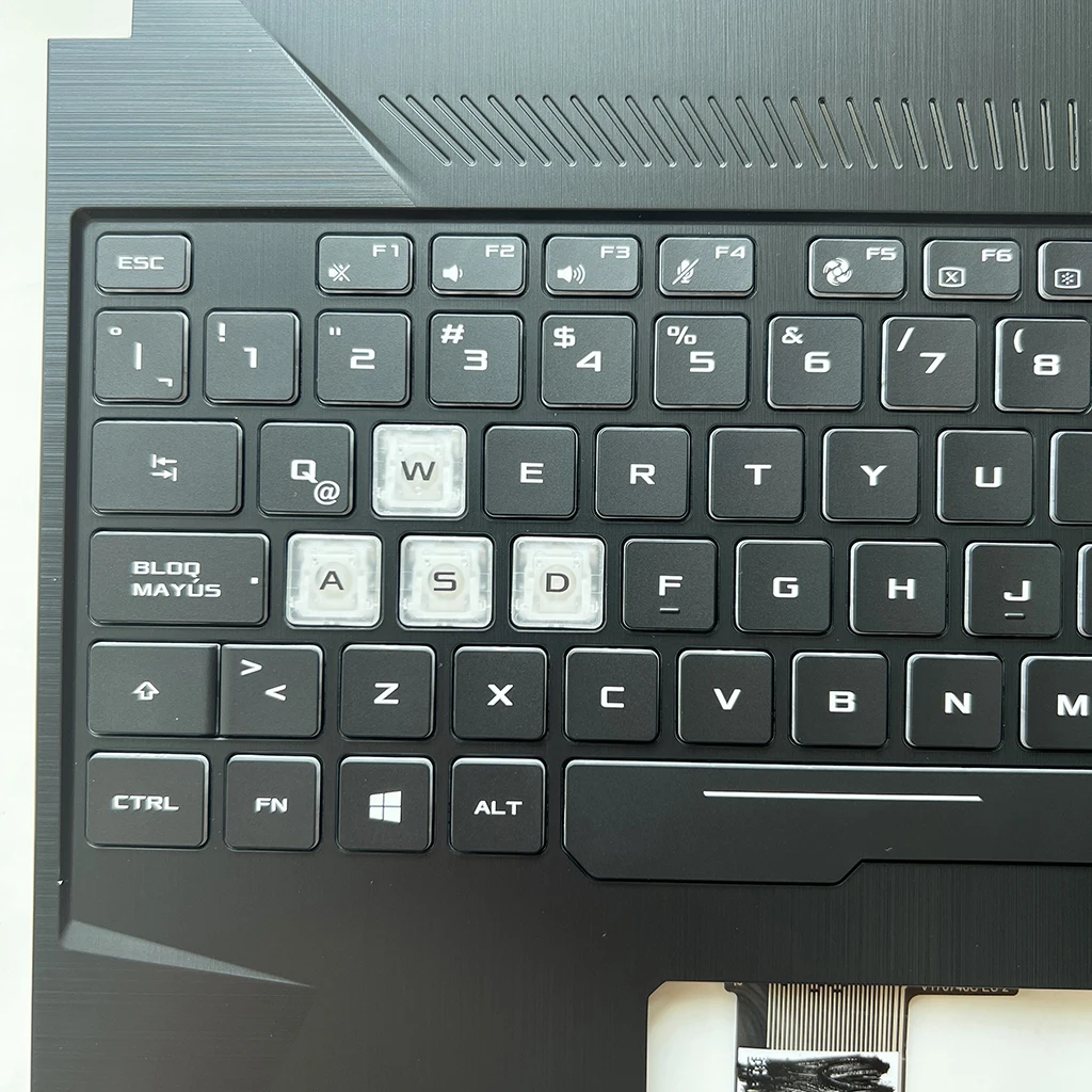 Imagem -03 - Teclado Latino sp Rgb Retroiluminado com Palmeira Superior Asus Tuf Gaming Fx505d dy gd ge Tuf505 Fx86g Fx86f Fx95 Fx95g Fx95d Fx505