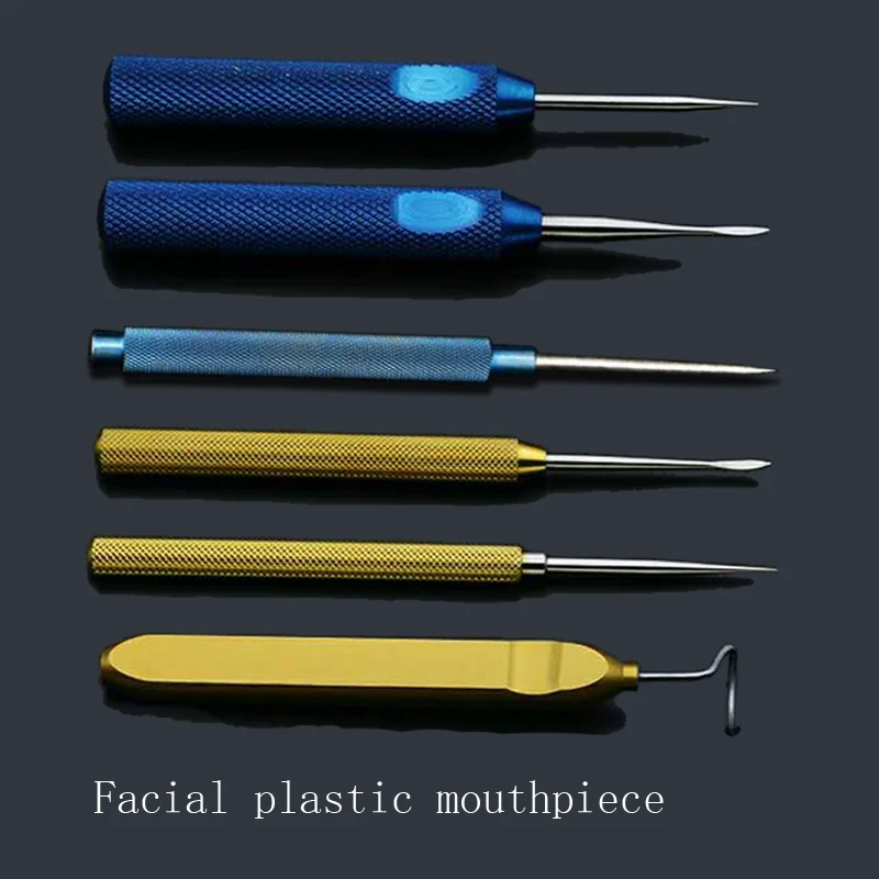 Cosmetic plastic mouth breaker break needle and thread carving large V trocar face lift small gold hook straight tip elbow