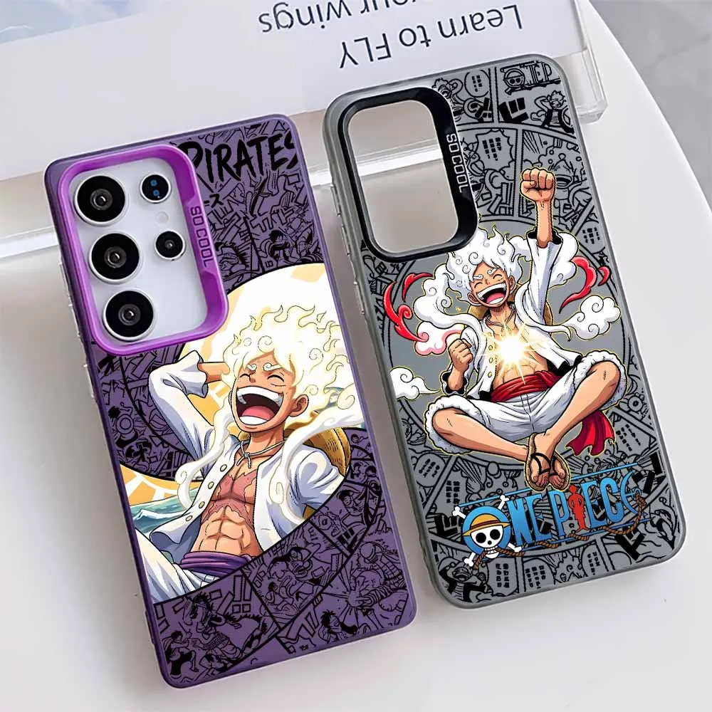 O-One Pieces Luffy Gear 5 For Samsung Galaxy S26 S25 Edge S24 S23 S22 S21 S20 FE Ultra Plus Colorful Cover Funda Soft Phone Case