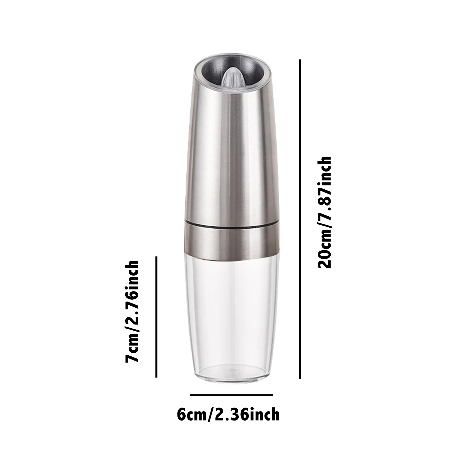 1pc/2pcs, Gravity Electric Salt And Pepper Grinder - Salt & Pepper Mill Sets With LED Light, One Hand Automatic Operation, Adjus - Image 2