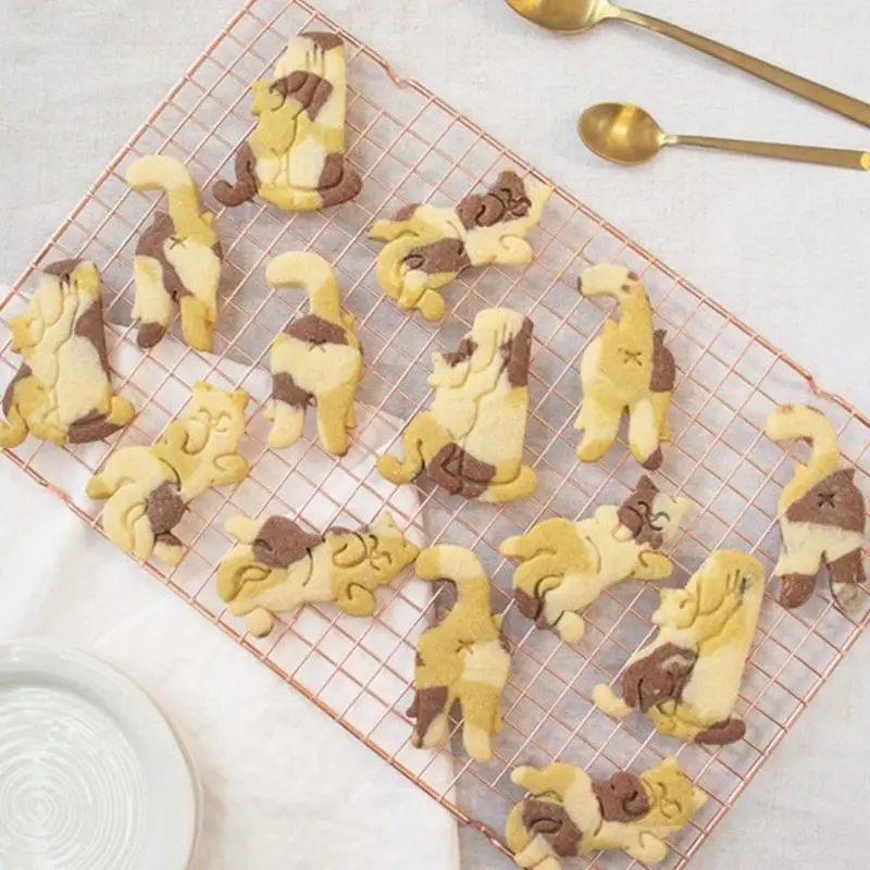 N84C 3pcs Kartun Biskuit Cetakan Cookie Sangkok Set untuk Baking Kue Kue DIY