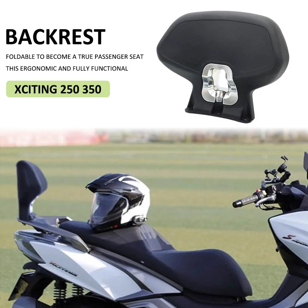 New For KYMCO XCITING 250 350 Xciting250 Xciting350 Motorcycle Black Rear Passenger Seat Backrest Back Rest Cushion Pad