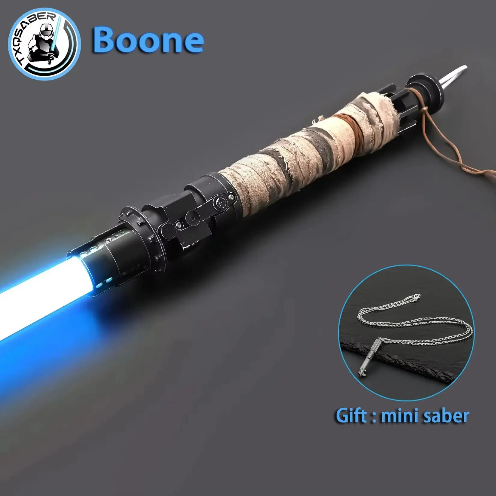 Boone TXQSTUDIO RGB NoePixel Sword Smooth Swing Metal Hilt lightsaber Control Colors Change Cosplay FOC