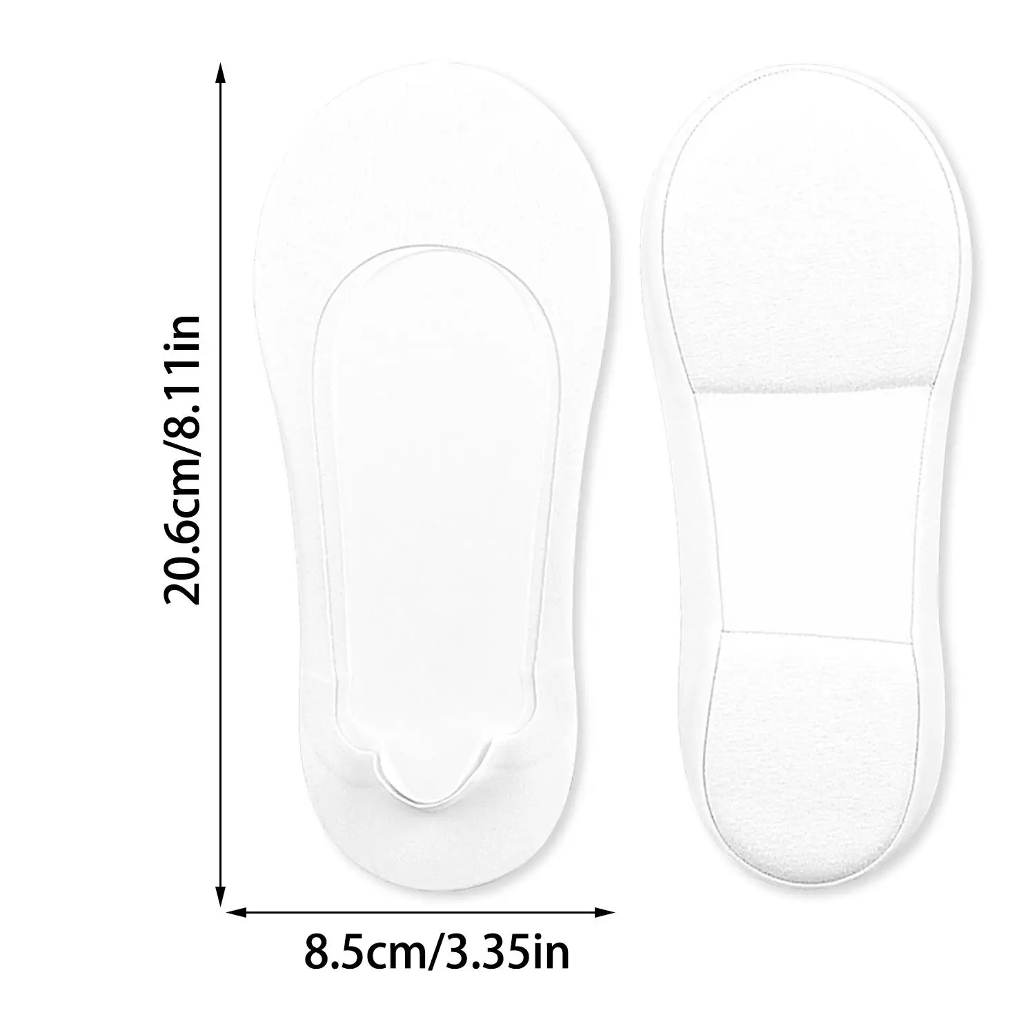 1 par de calcetines náuticos 3D para mujer, calcetines invisibles con cojín transpirable para masaje de pies con lazo, calcetines invisibles para el cuidado de la salud, calcetines náuticos de seda antiapagados de silicona