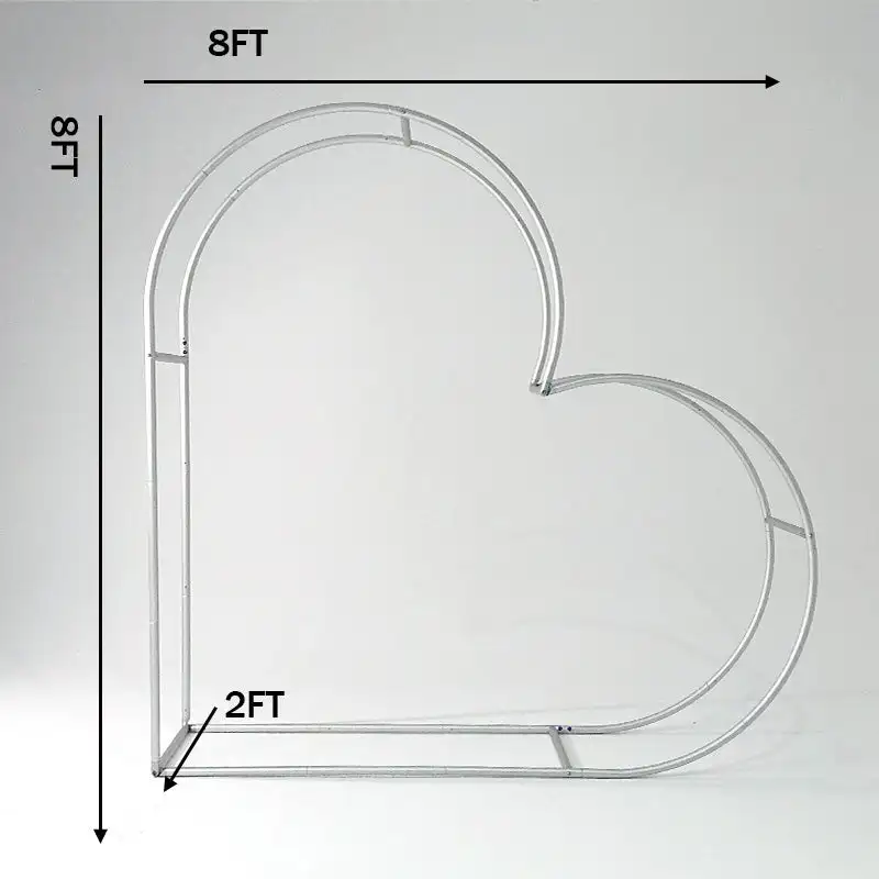 3D Heart Wedding Arch Backdrop Stand, One Stand With One Cover, For Birthday Parties, Baby Showers, Photo Booth Decorations
