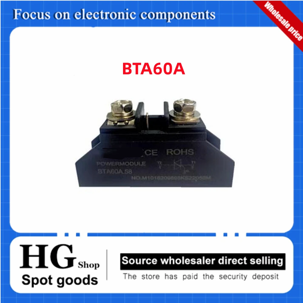 BTA100A bidirectional thyristor module BTA40A 50A 60A 80A Withstand voltage 1000V small high-power spot welding machine M220.58