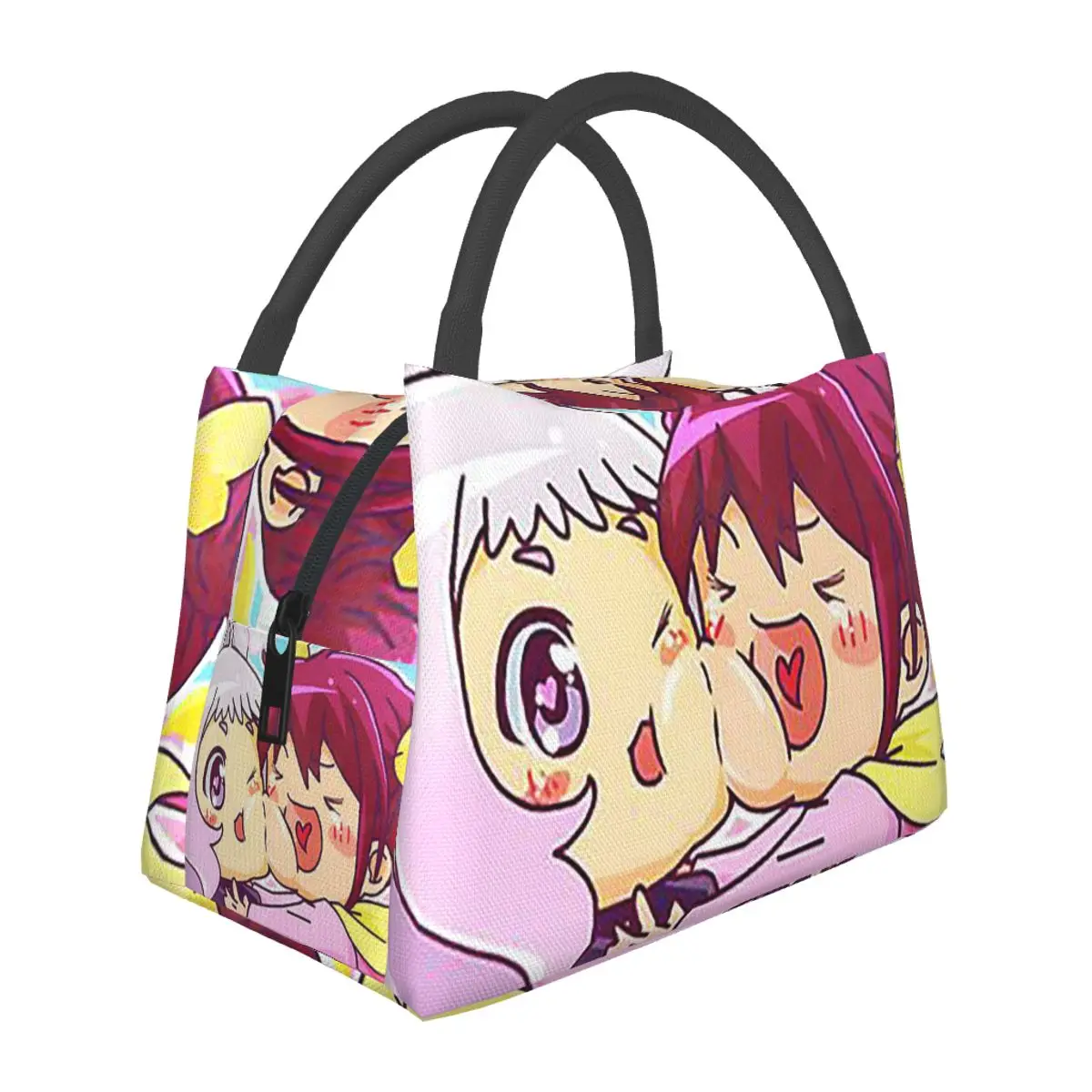 Smile Precure Lunch Bags Insulated Bento Box Resuable Lunch Tote Picnic Bags Cooler Thermal Bag for Woman Student School