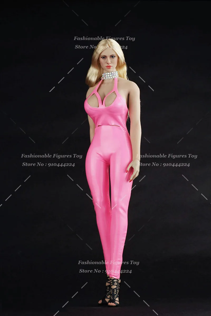 JO21X-26 1/6 Donne Soldato Vestiti Sottile In Pelle di Un Pezzo Aperto Petto Backless Design Body Per 12 pollici Action Figure bambola