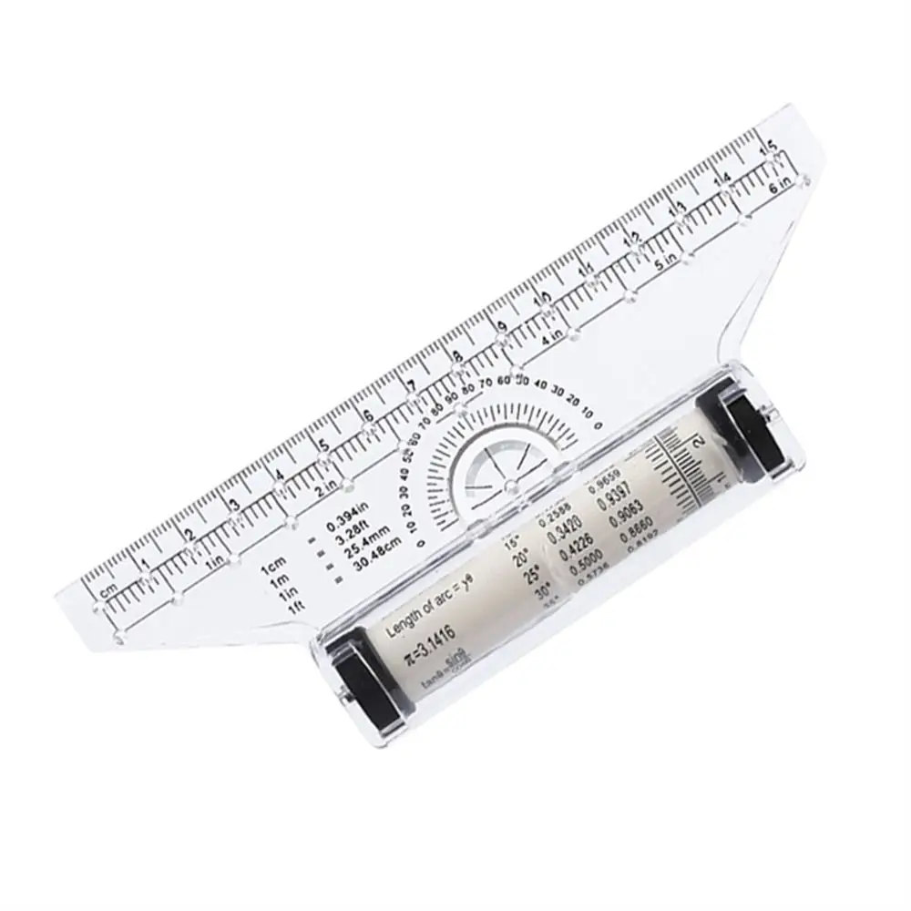 Clear Universal Angle Balance Student Design 15cm 30cm Drawing Ruler Rolling Parallel Rulers Rolling Ruler Roll Draw Ruler