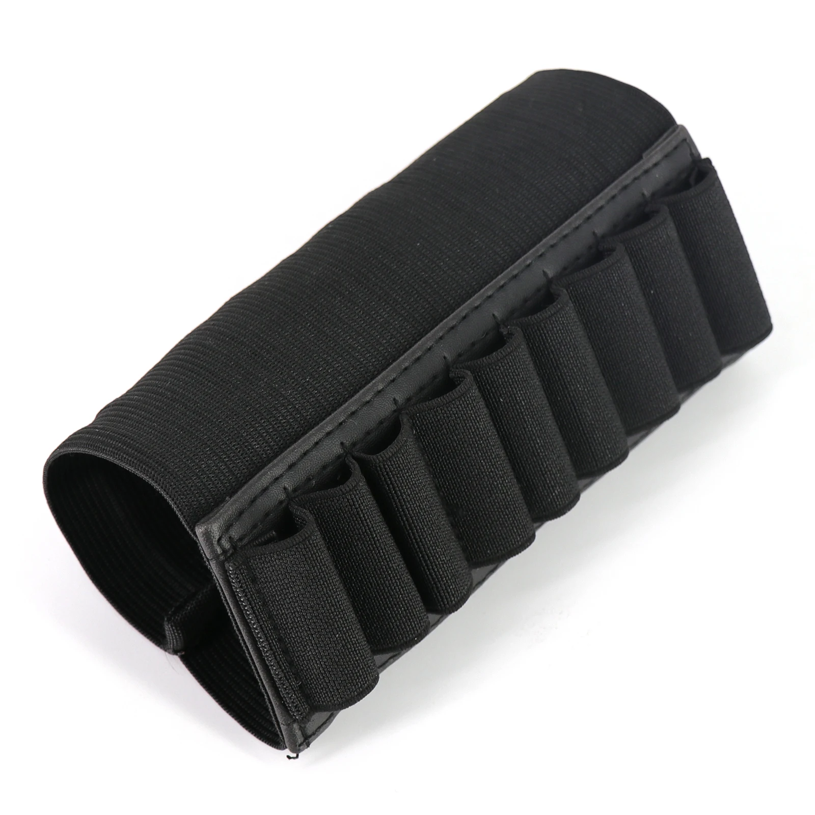 Tactical 9 Rounds Rifle Shells Holder Cartridges Ammo Carrier Bullet Pouch for Elastic Butt Stock Hunting Rifle Accessories