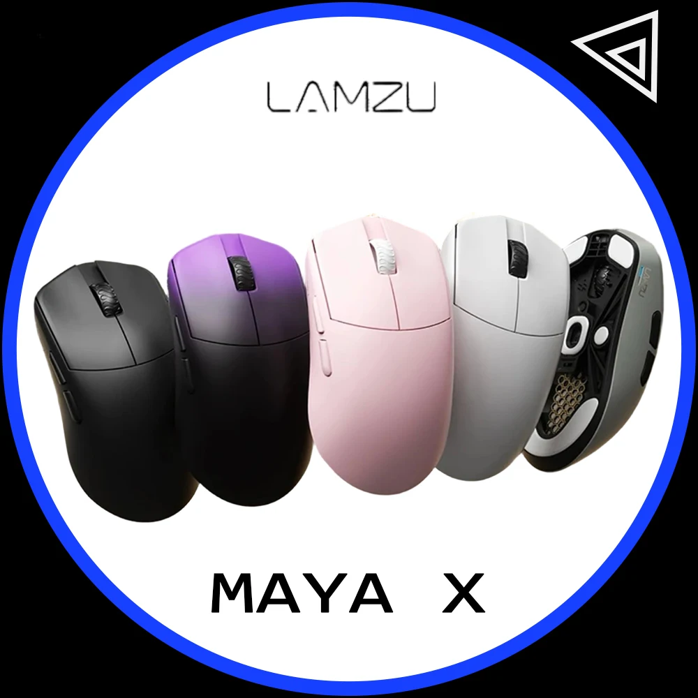 LAMZU Maya X Wireless Mouse Tri Mode Paw3950 8k Return Esports Gaming Mouse Ergonomics Lightweight Mice Pc Accessories Vorlant