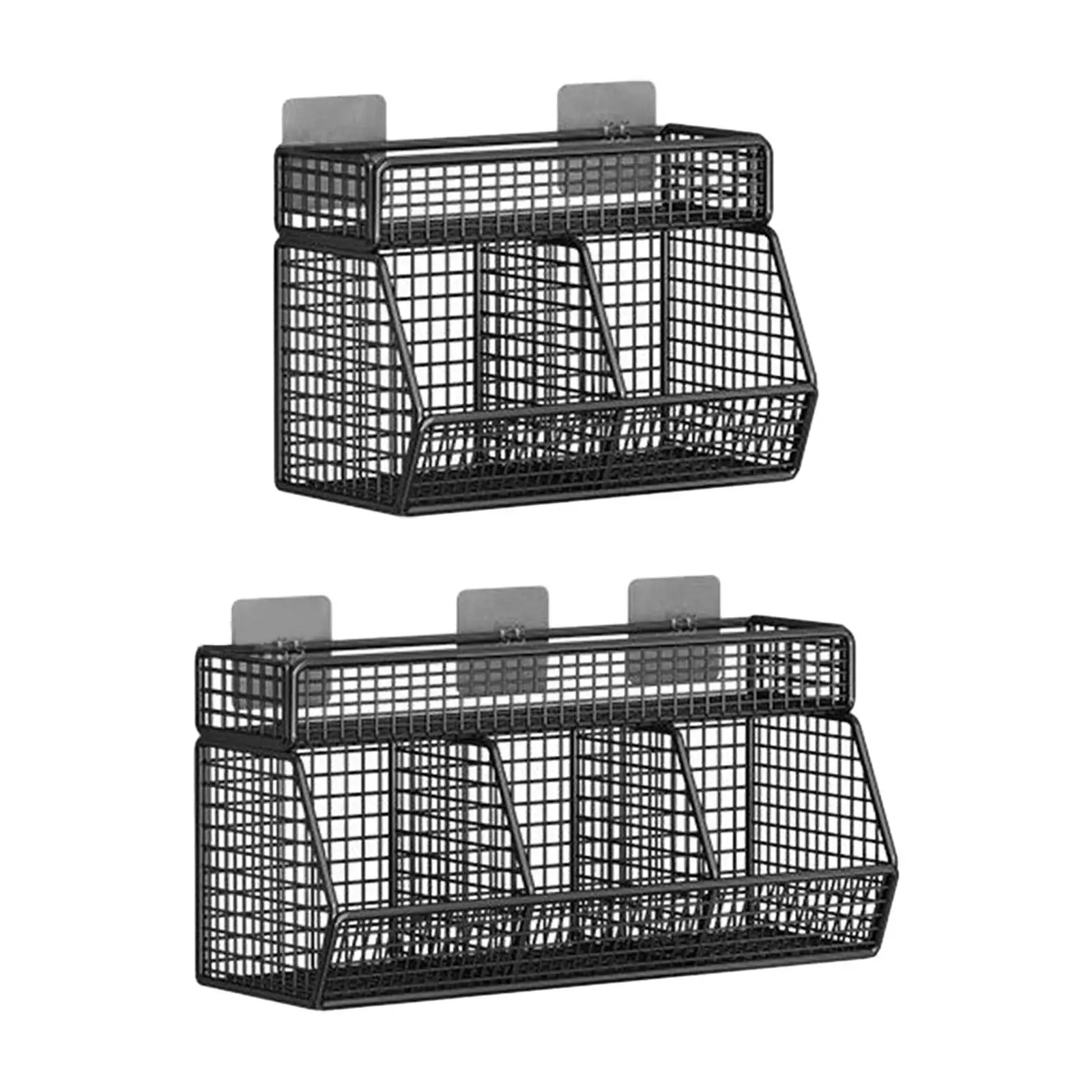 

Wall Hanging Baskets Wall Mount Metal Wire Basket for Cabinet Closet Pantry
