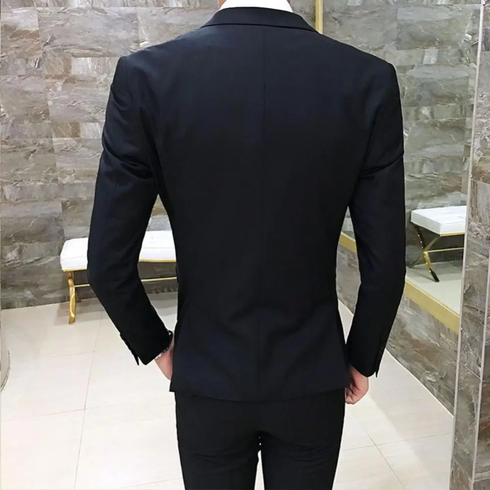 Traje Formal de negocios para hombres, conjunto de chaleco, Blazer, pantalones, trajes de boda para hombres, Blazer elegante, chaleco, pantalones,