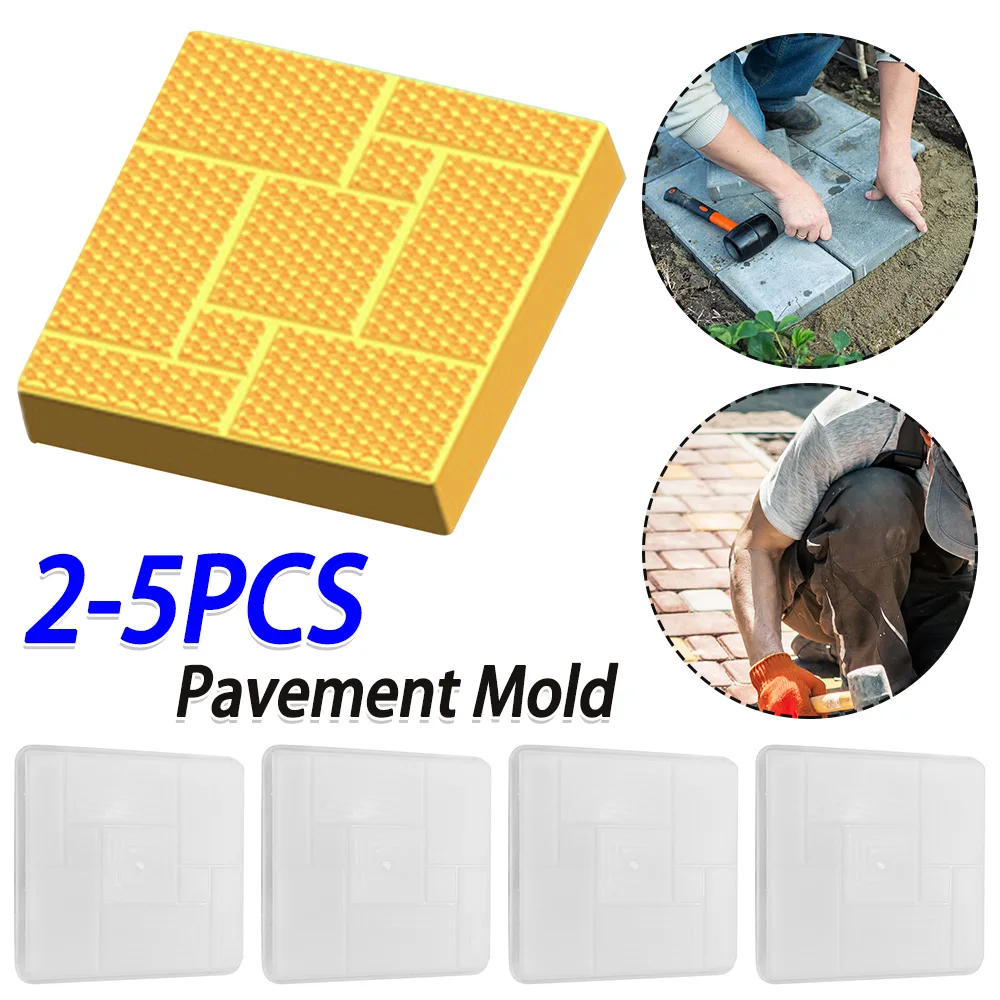 1-5PCS Garden Paving Mold Reusable Paving Cement Brick Molds DIY Manually Handmade Practical Multi-function for Home Courtyard