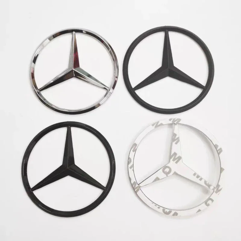 90mm Car Rear Trunk Middle Badge Emblem Sticker Decal For Mercedes Benz W203 W211 W204 W210 W212 Cla W205 W213 CLA CLK CLS ML