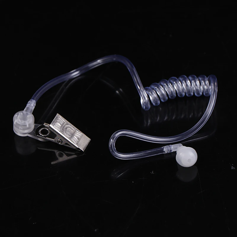 Transparent Coil Acoustic Air Tube Earplug Replacement For Radio Earpiece Headset For Phone For Baofeng Radio