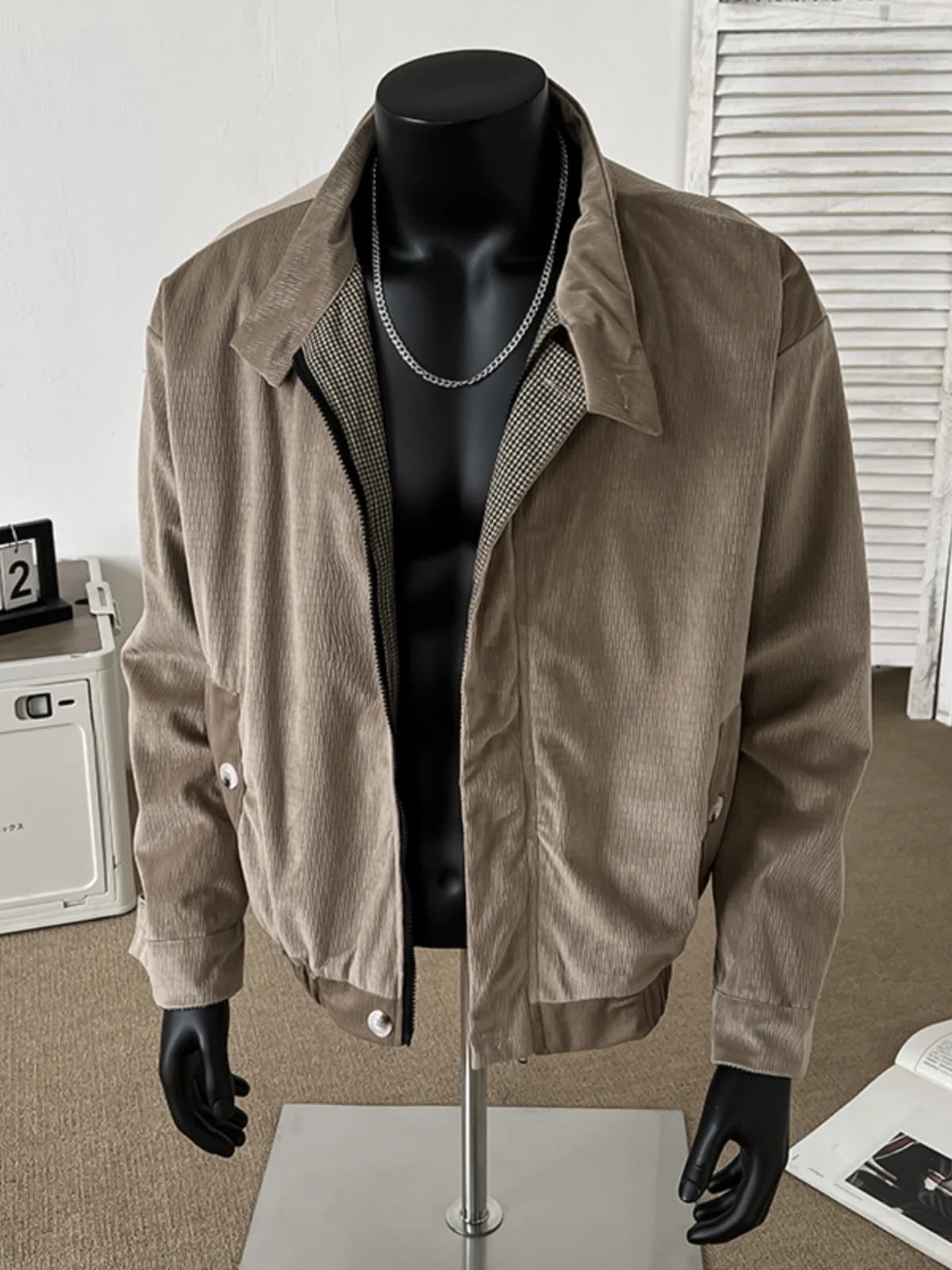 

Мужская вельветовая куртка-харрингтон Cleanfit в ретро-американском стиле с воротником-стойкой, модная молодежная верхняя одежда для весны и осени