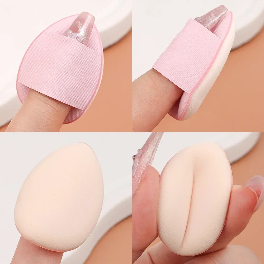 Finger Makeup Puff with Box 10pcs Air Cushion Mini Size Cosmetic Puff Concealer Foundation Detail Makeup Sponge Set Beauty Tools